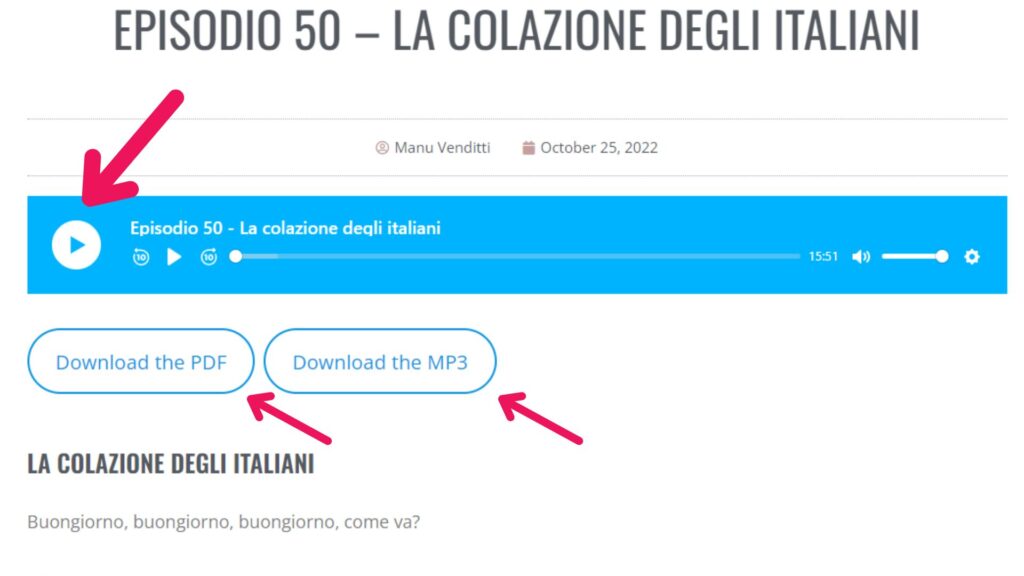 Where can I find the Italy Made Easy Podcasts 02